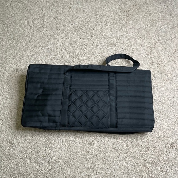 Black Quilted Tote Bag with Matching Pouch - Picture 1 of 4